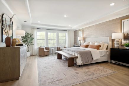 Primary suite with tray ceiling