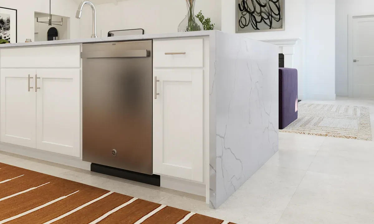 Kitchen with stainless steel appliances