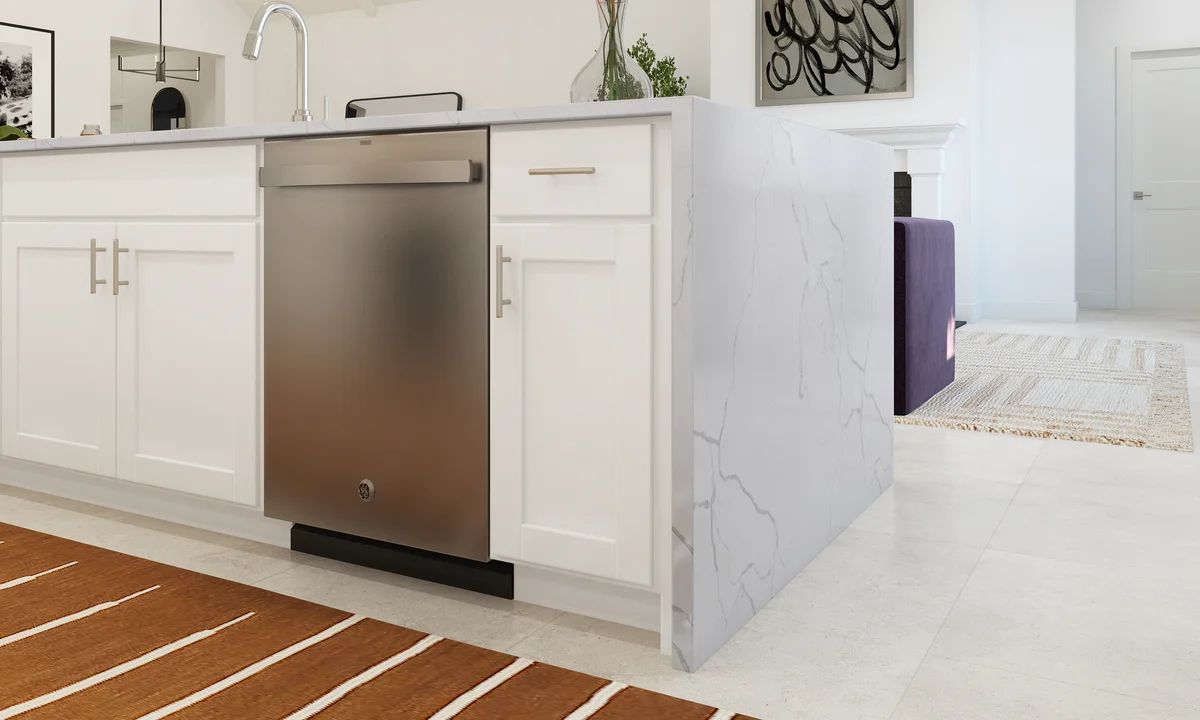 Kitchen with stainless steel appliances