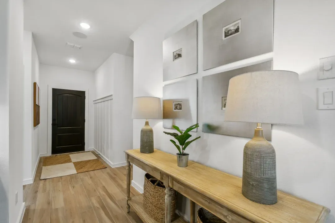 Foyer with feature wall