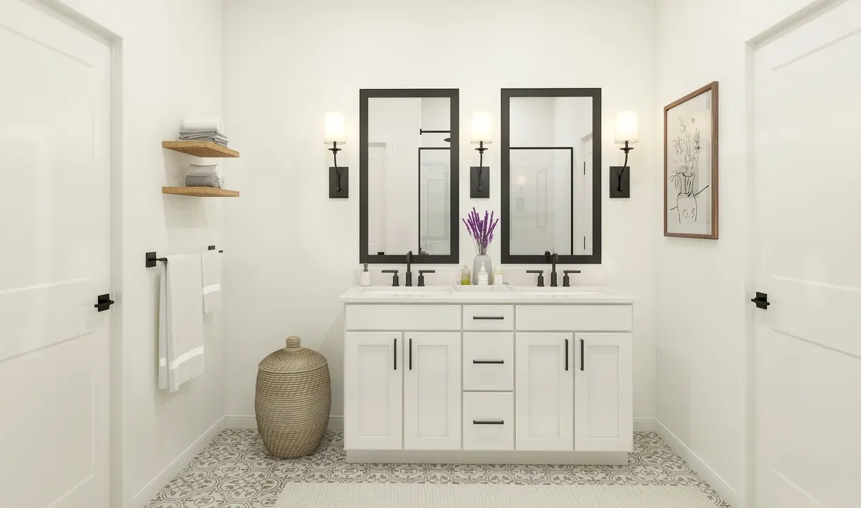 Primary bath with double sinks