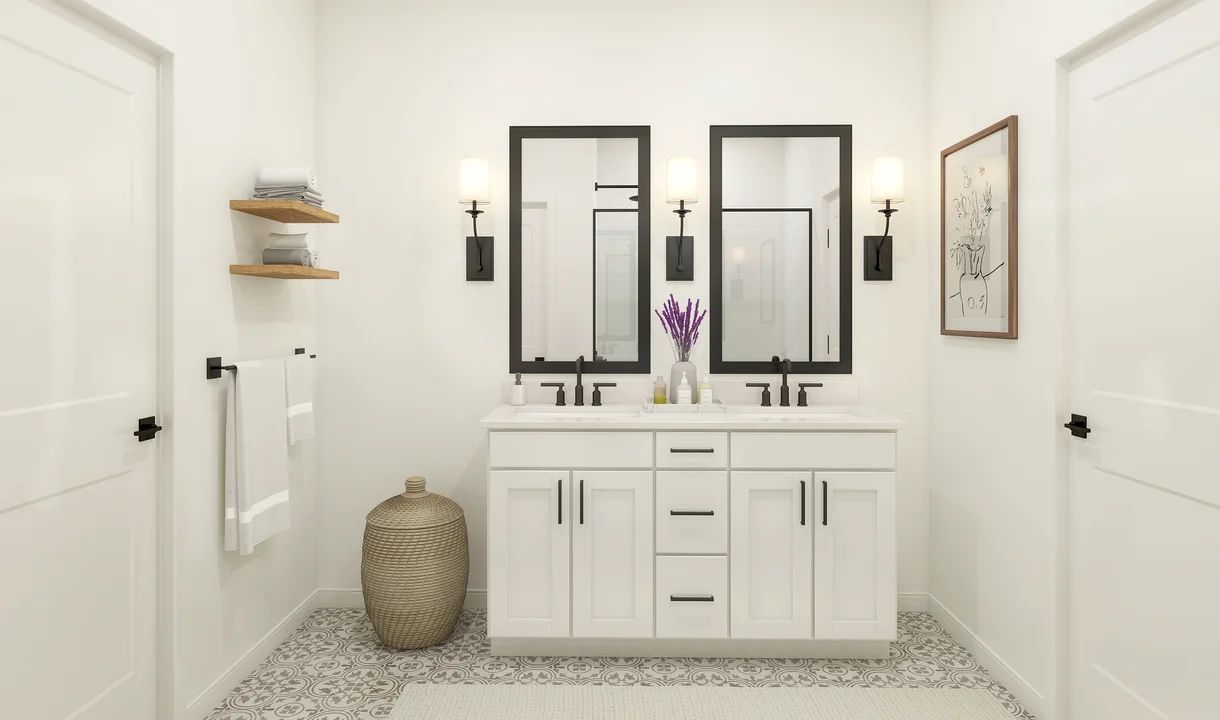 Primary bath with double sinks