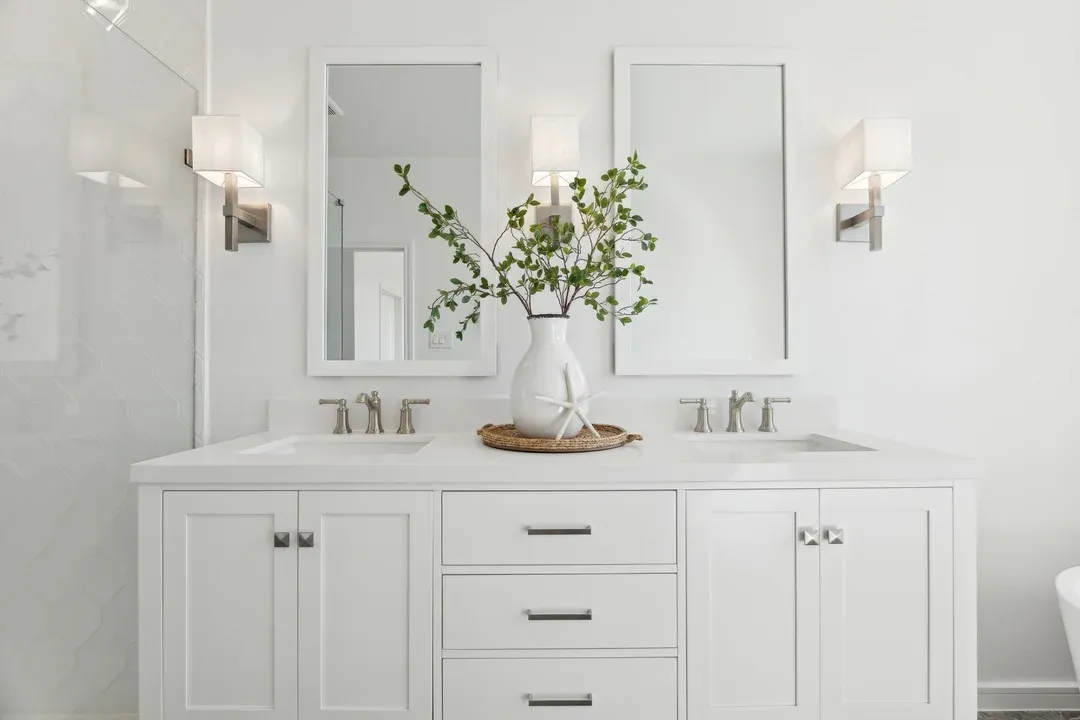 Primary bath freestanding vanity