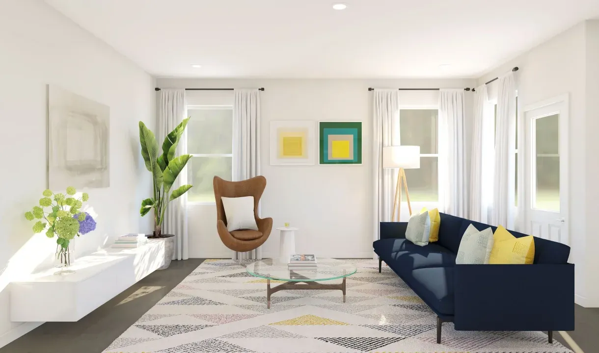 Great room with tile flooring