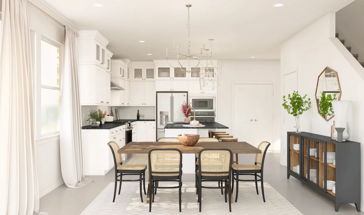 Cozy dining area adjacent to kitchen