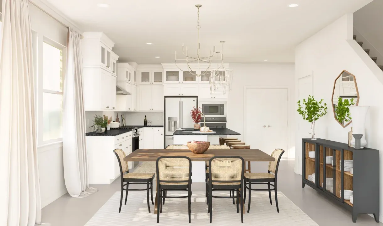 Cozy dining area adjacent to kitchen