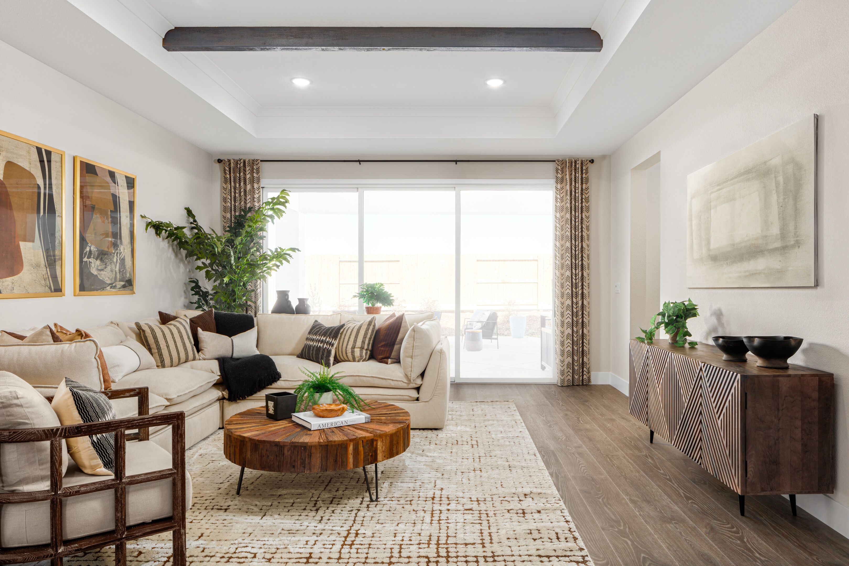 Great room with sliding door to the outdoors