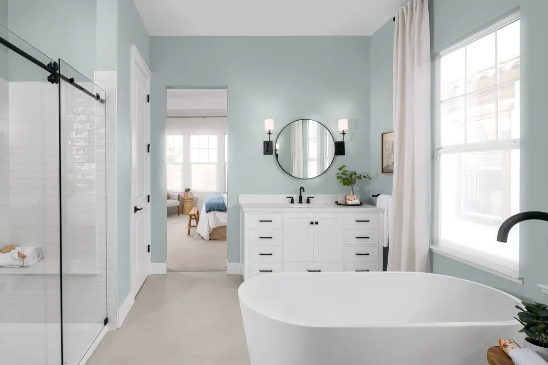 Primary bath with freestanding tub