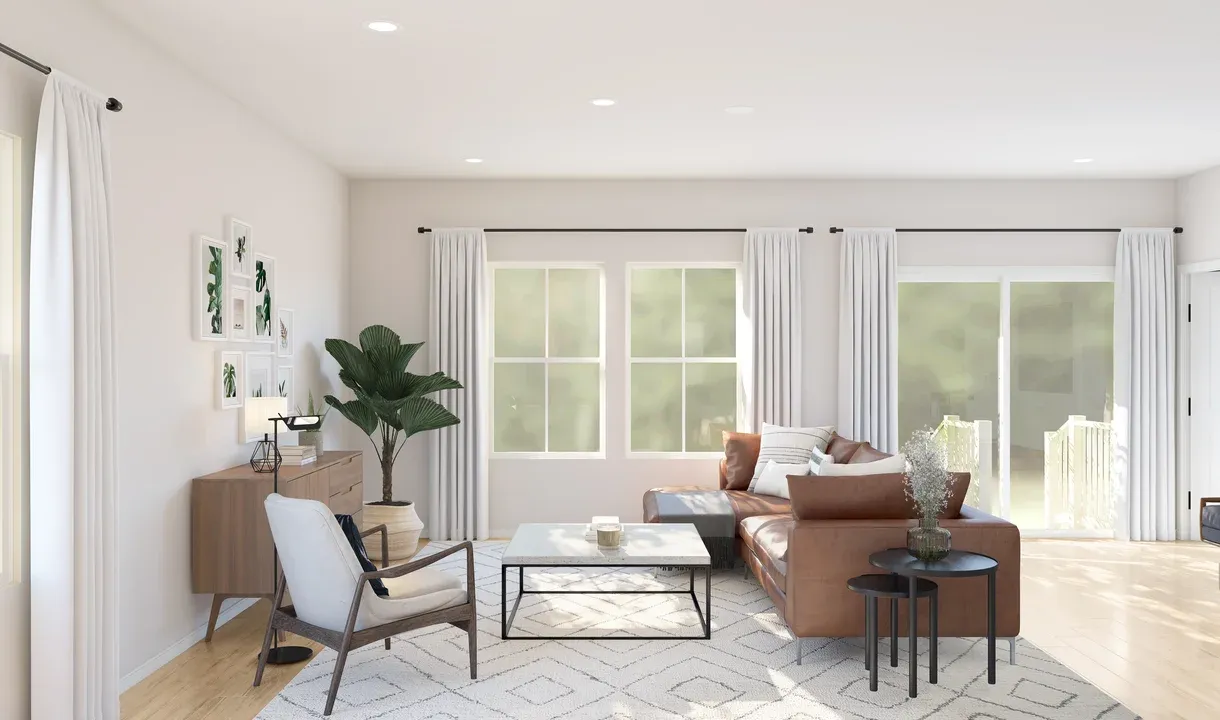 Great room with low-profile lighting - Artist Rendering