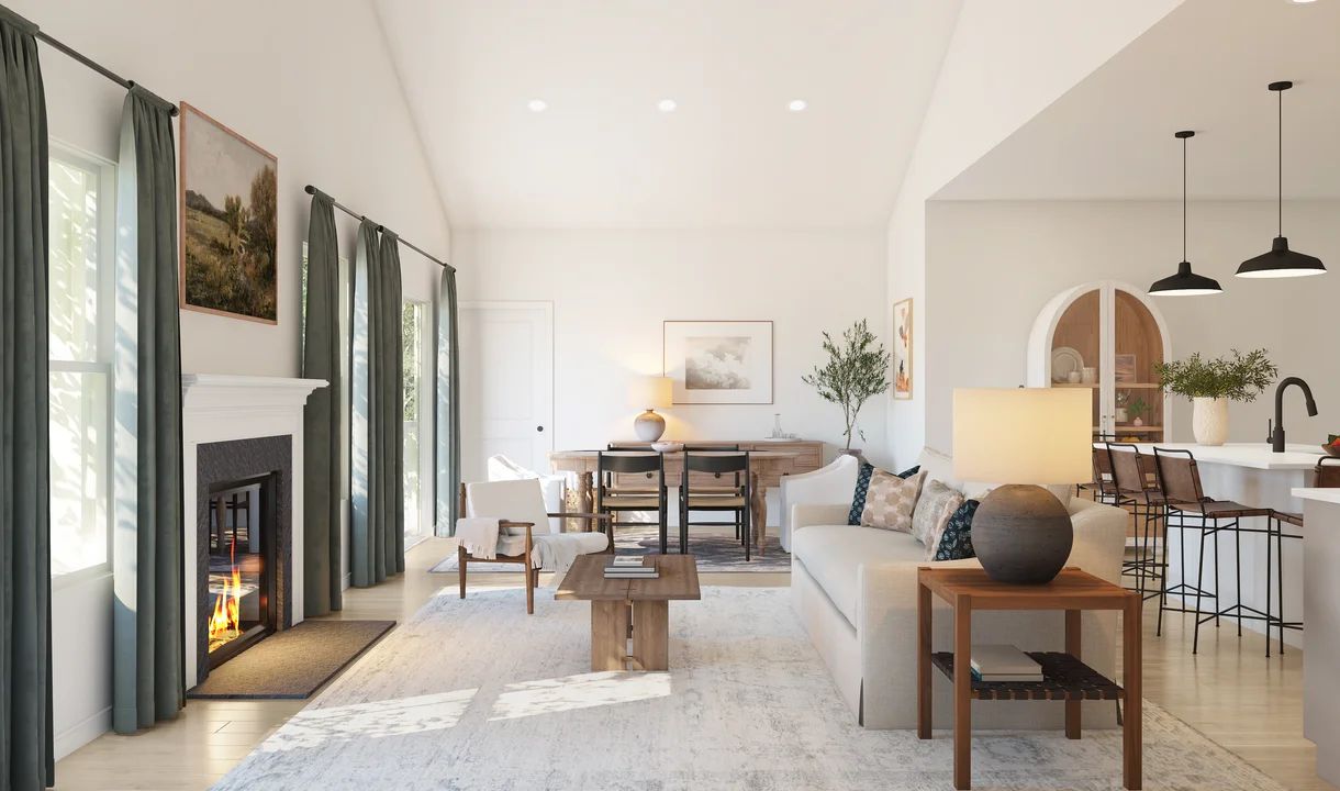 Great room with optional fireplace