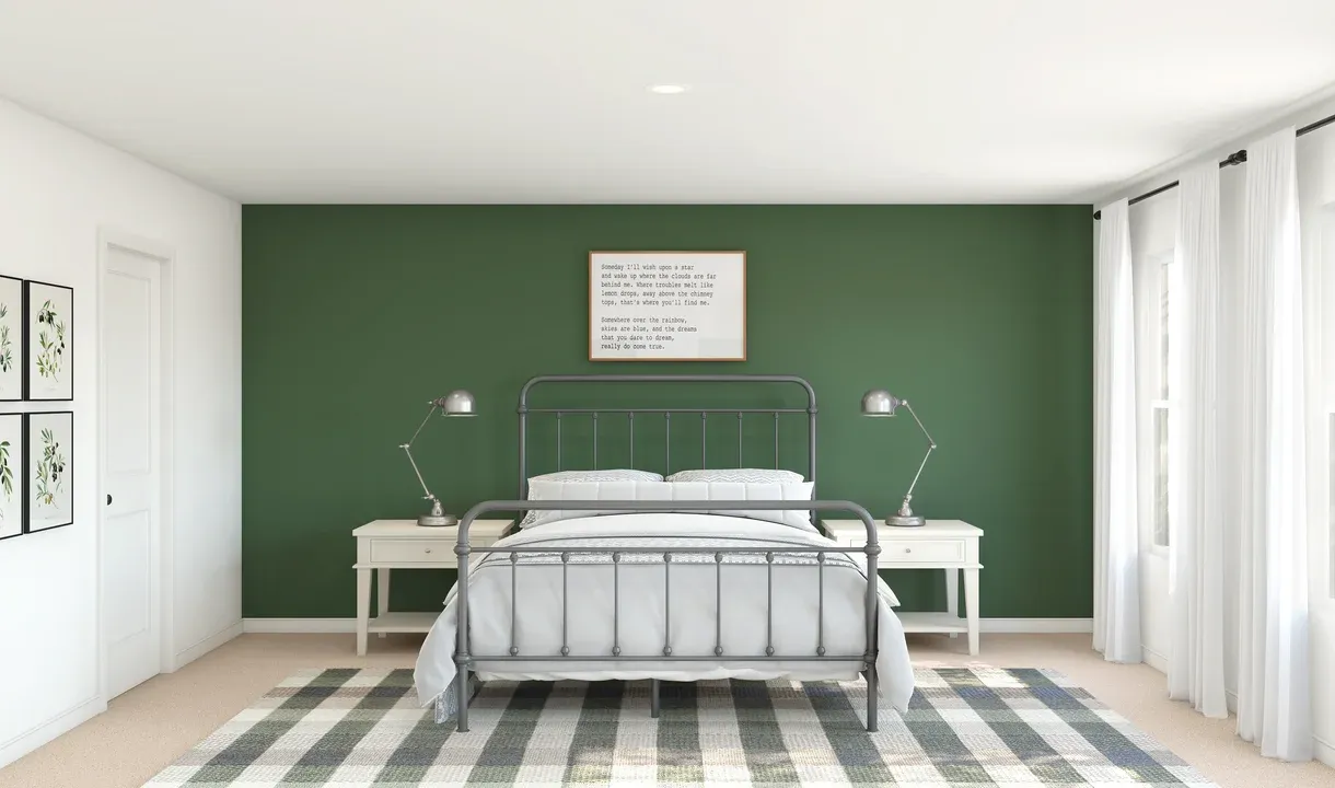 Primary suite with plush carpet