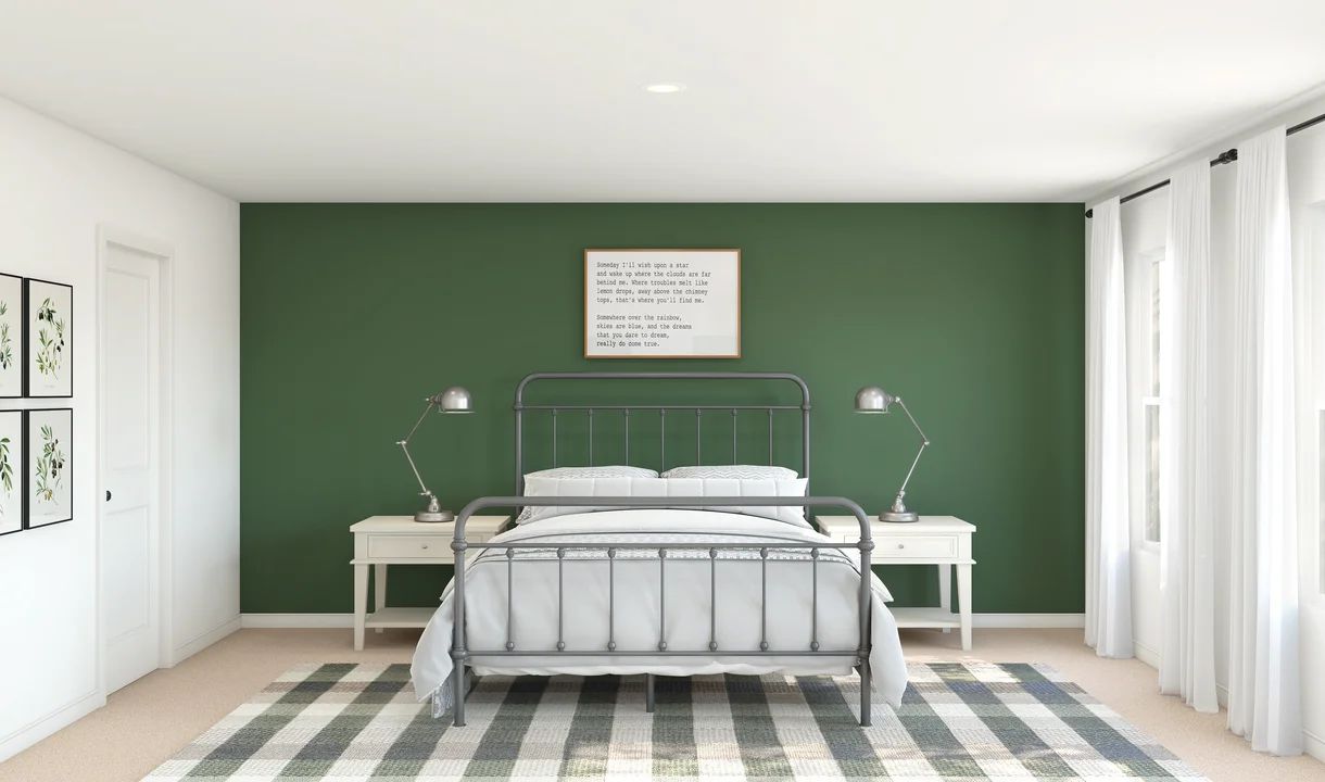 Primary suite with plush carpet