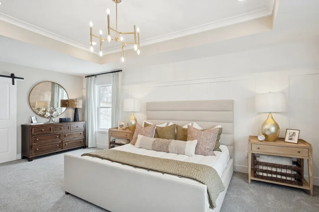 Primary suite with tray ceiling