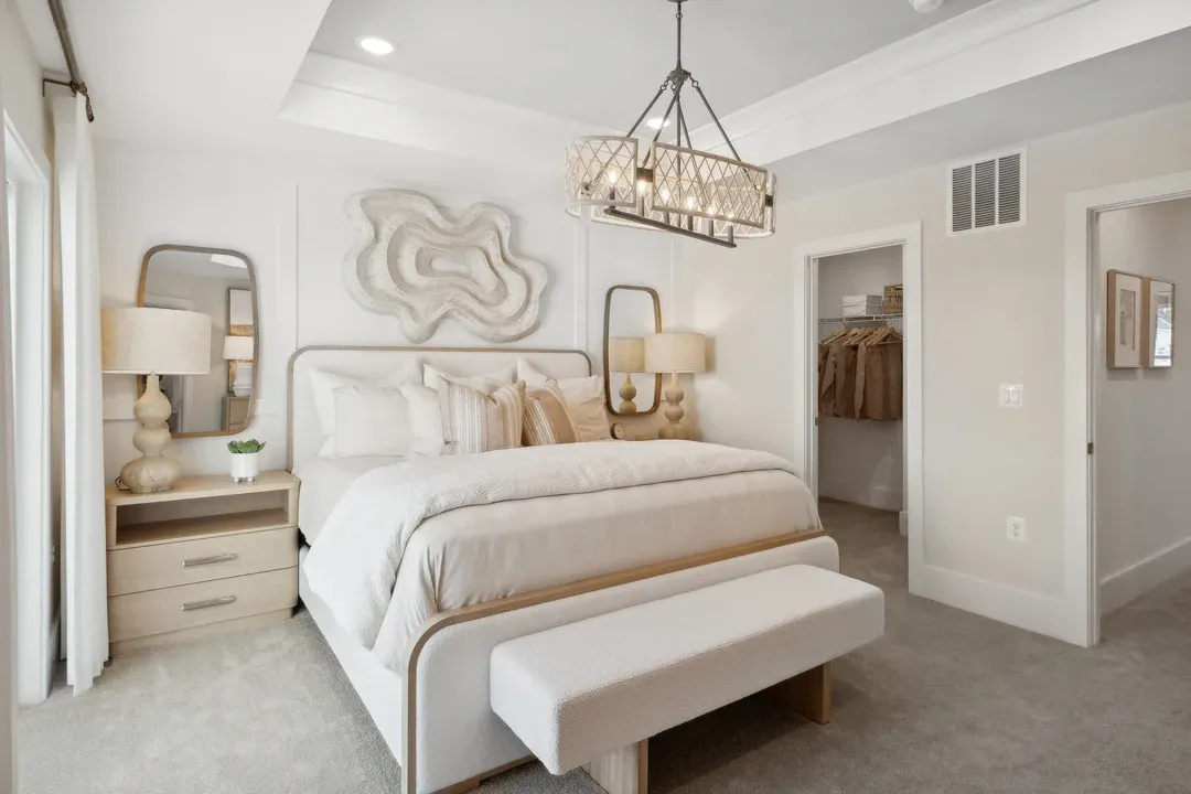 Primary suite with tray ceiling