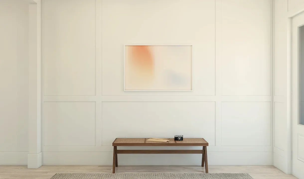 Foyer with decorative feature wall