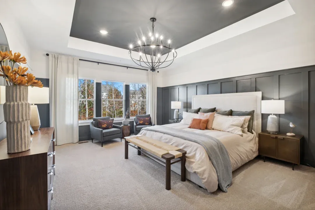 Primary suite with tray ceiling