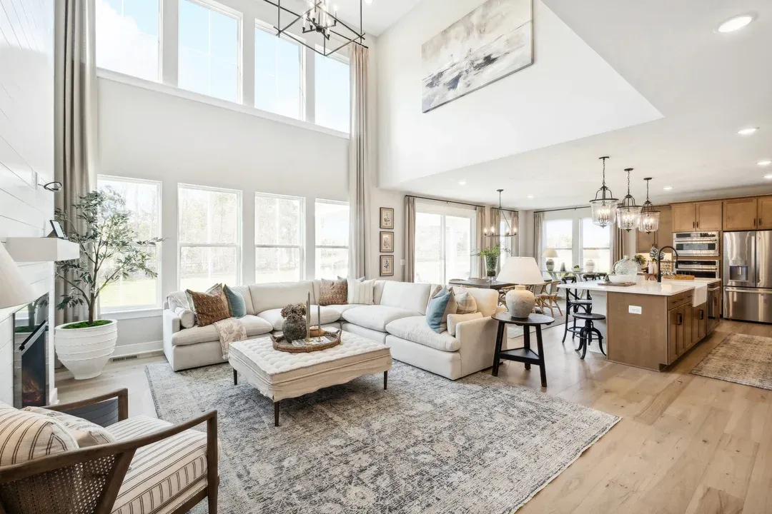 Open concept living spaces