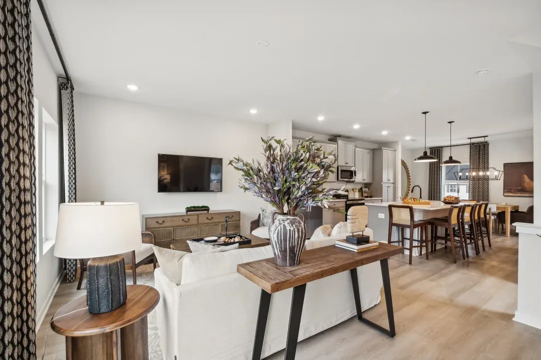 Open concept living spaces