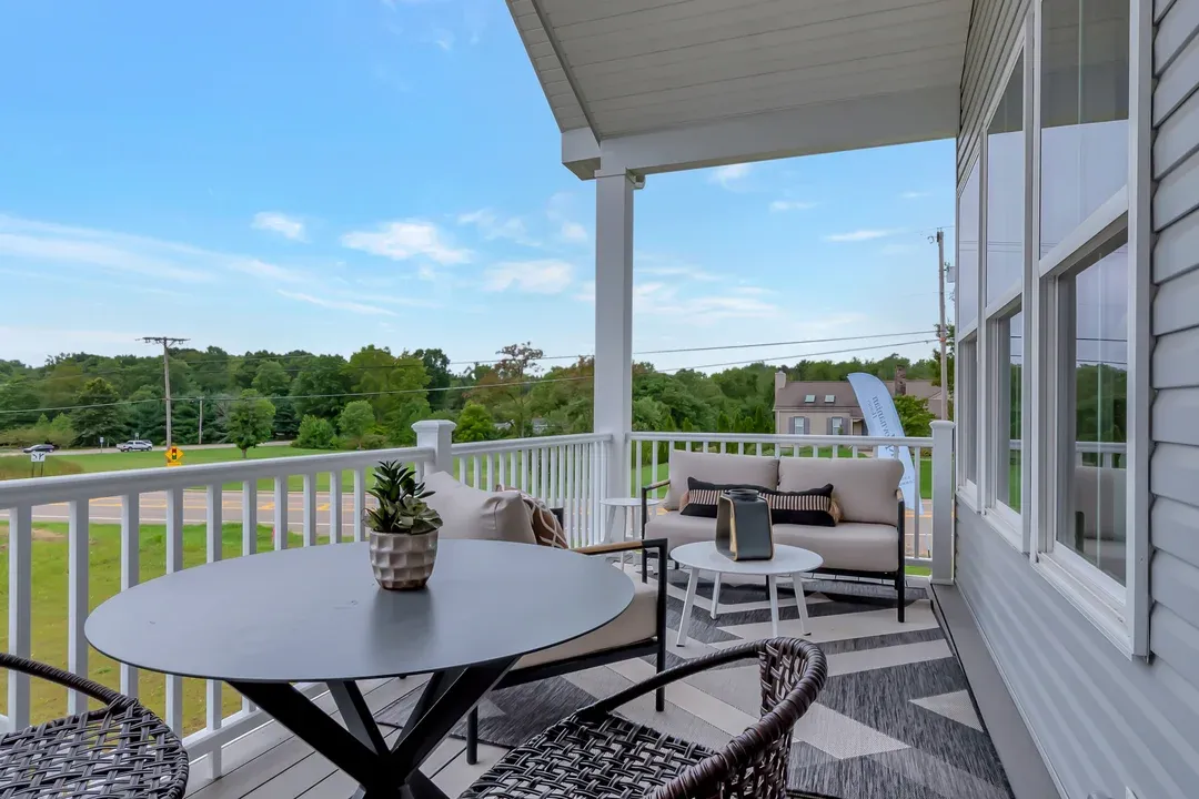 Covered deck off of the great room extends living area