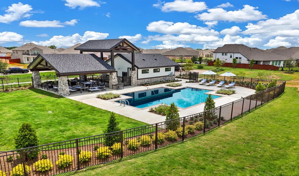 Clubhouse with pool and pavilion