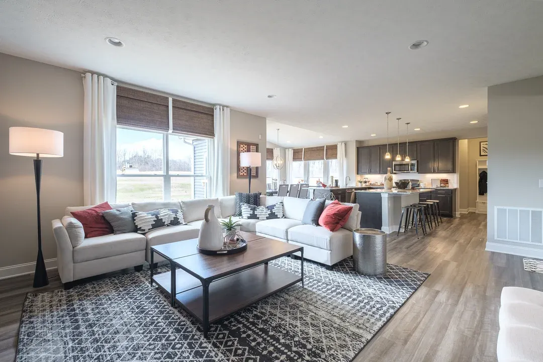 Open-concept main living areas