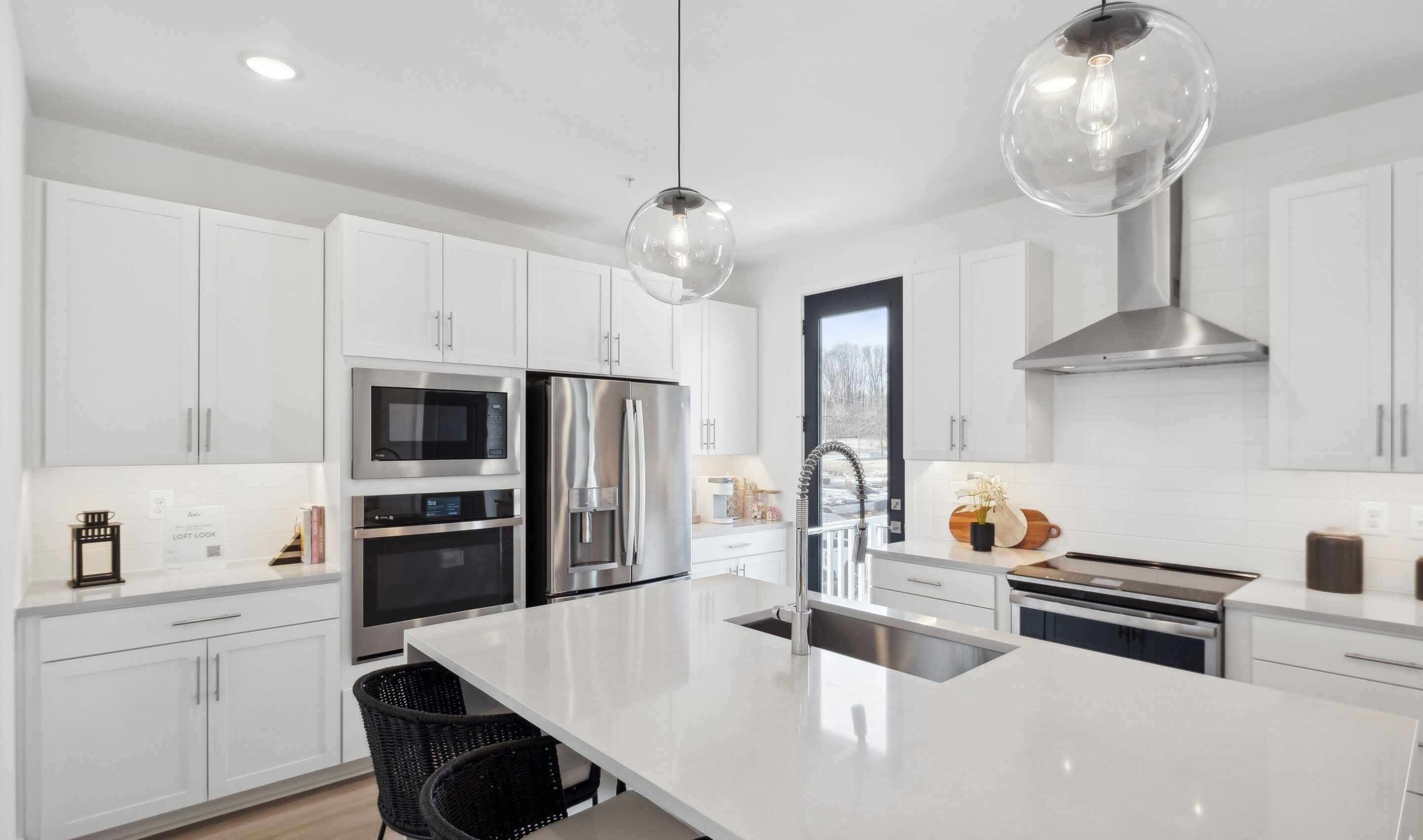 Kitchen with stainless steel appliances