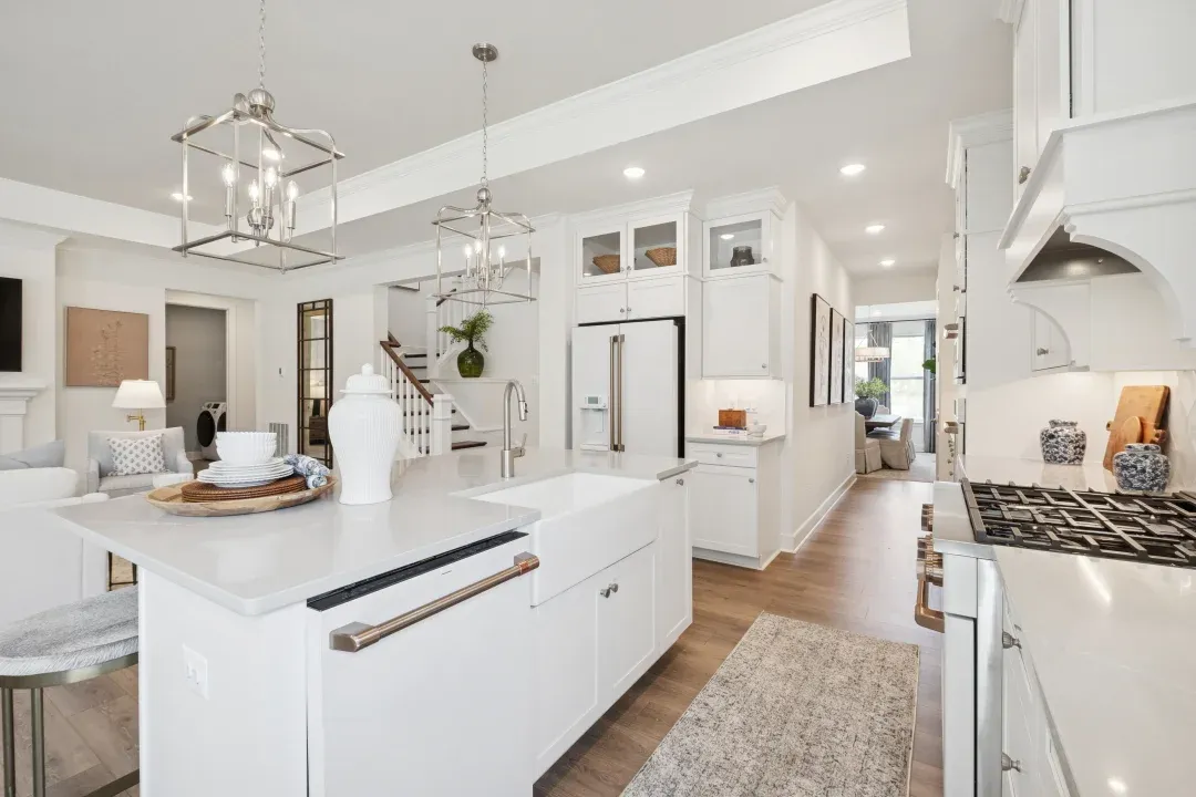 Kitchen with apron sink