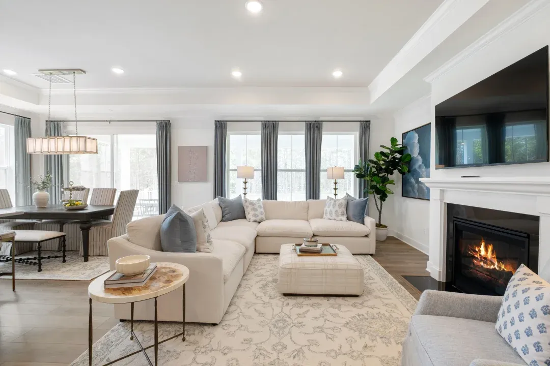 Great room with optional fireplace