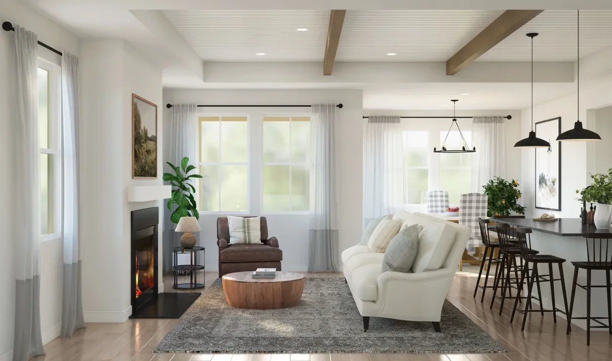 Great room with optional fireplace