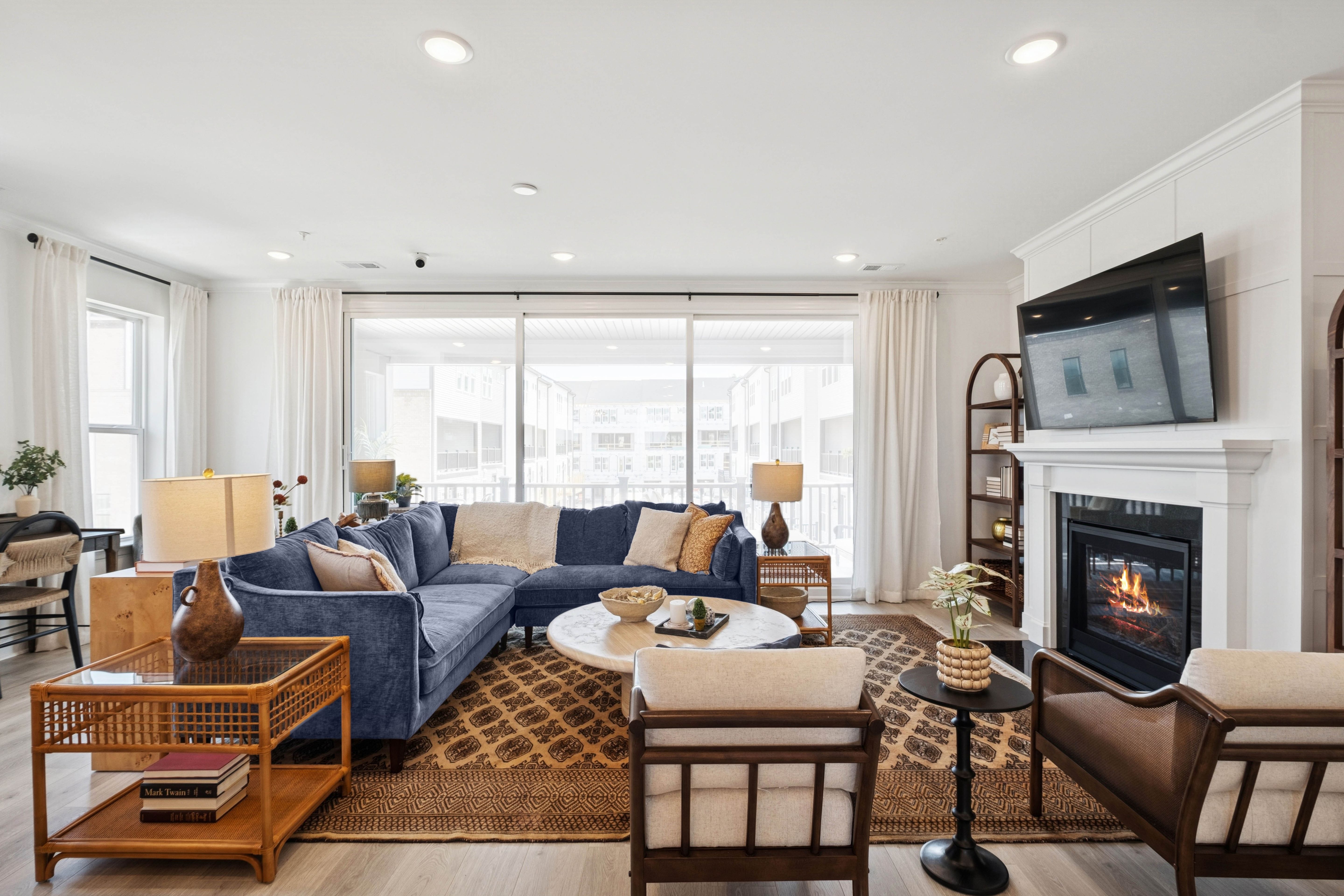 Great room with optional fireplace