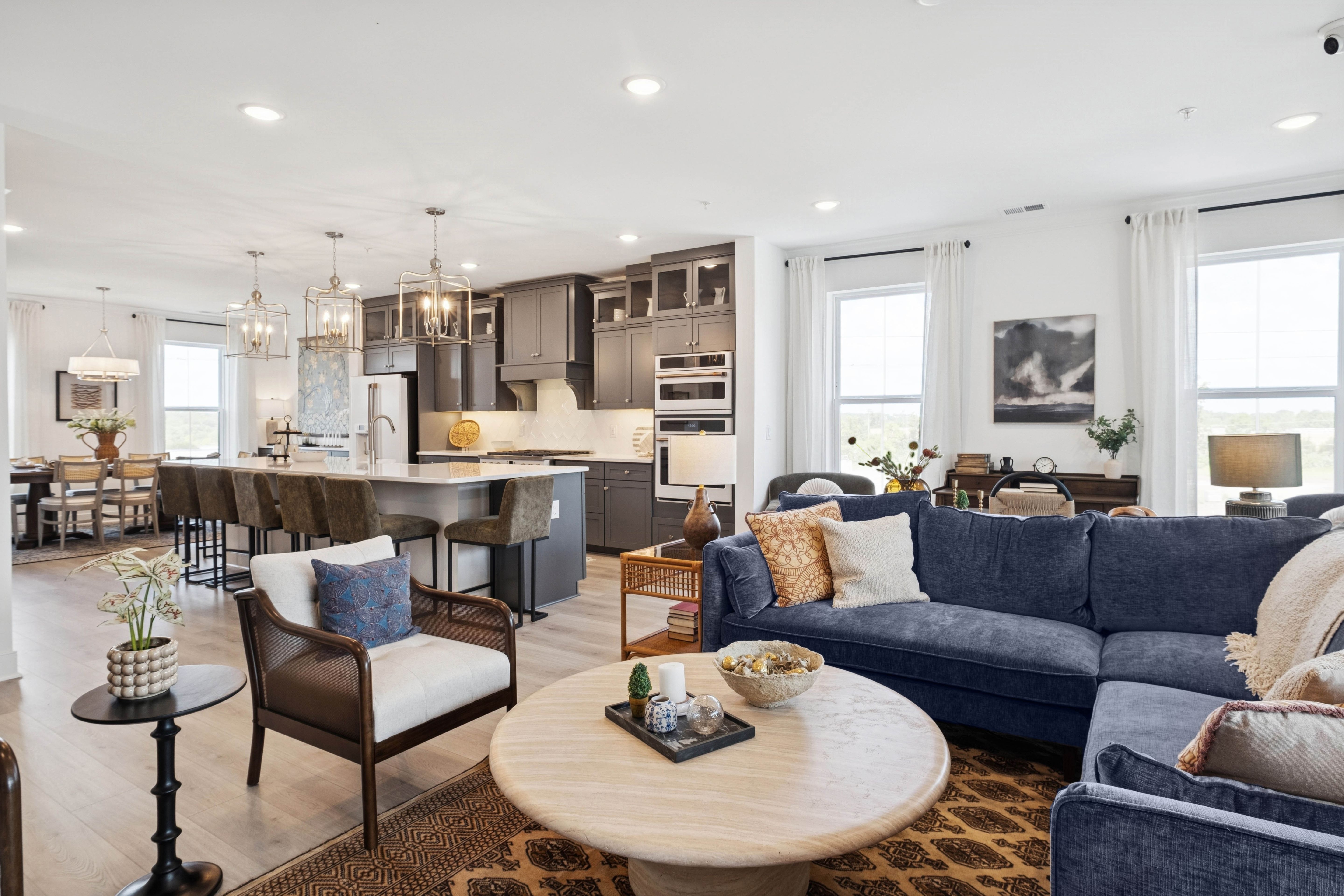 Great room open to kitchen