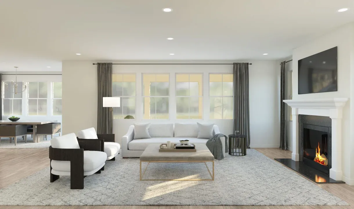 Great room with optional fireplace