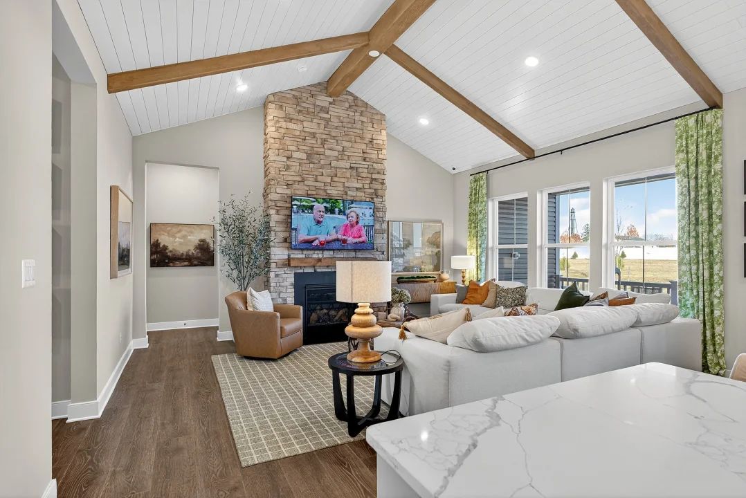 Great room with optional fireplace