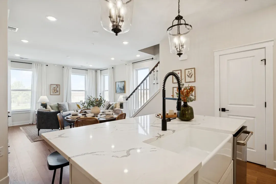 Kitchen with apron sink