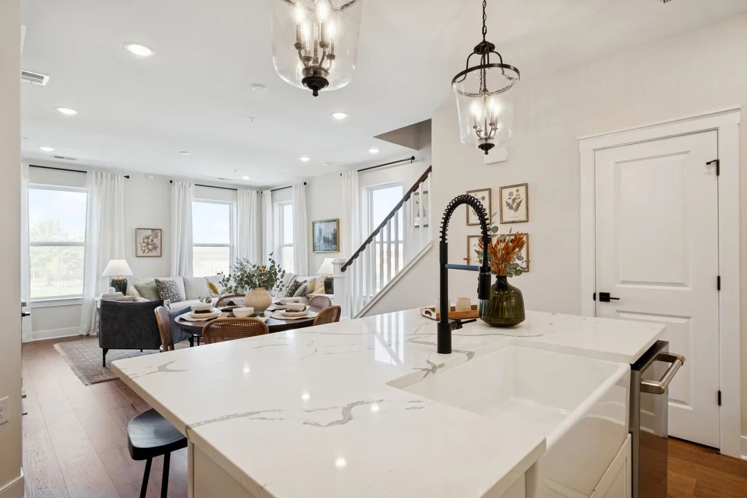 Kitchen with apron sink