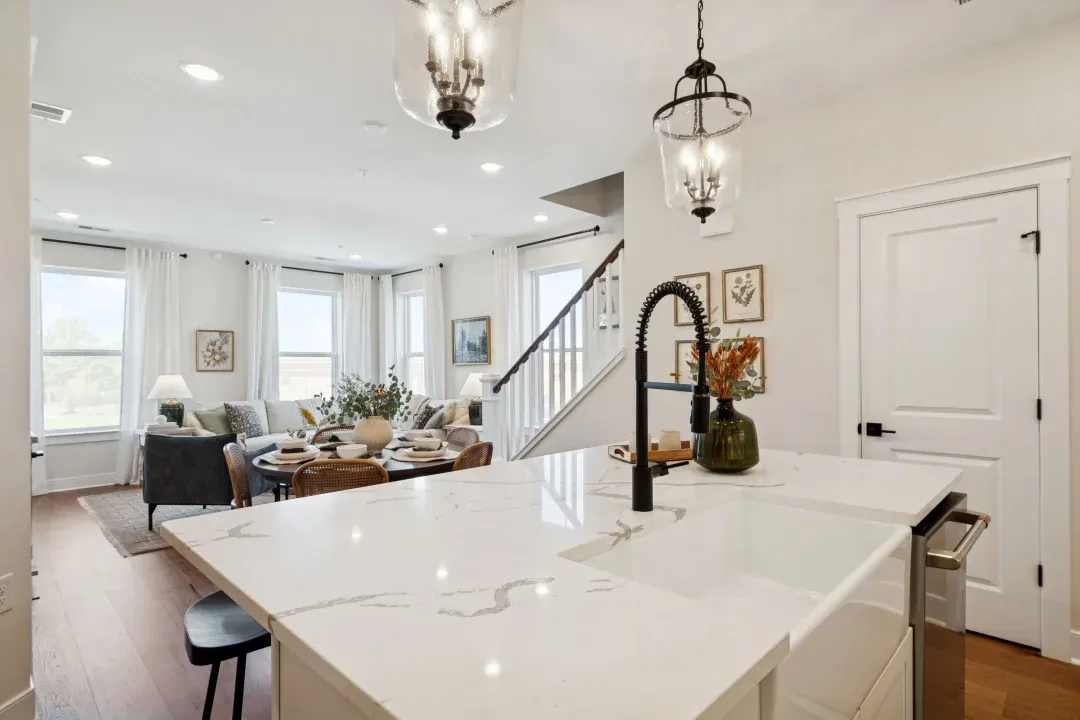 Kitchen with apron sink
