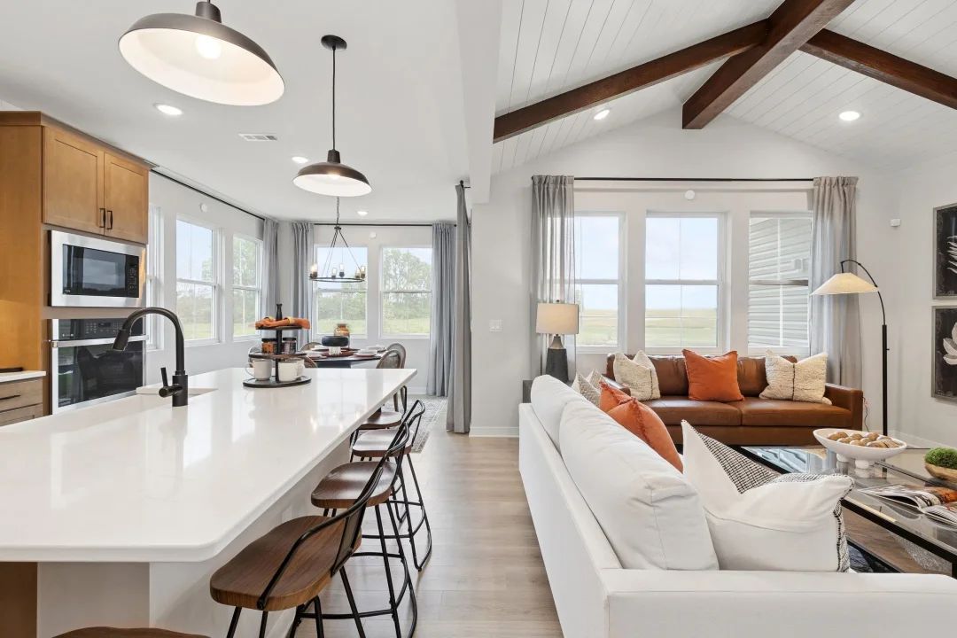 Great room and kitchen