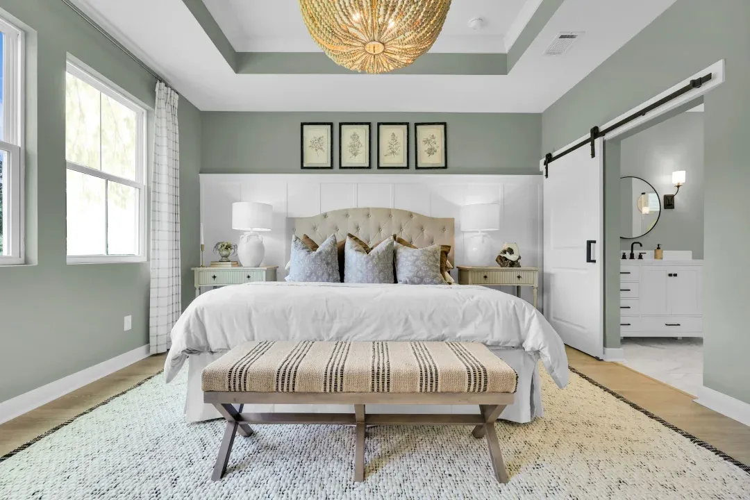 Primary suite with ceiling moulding