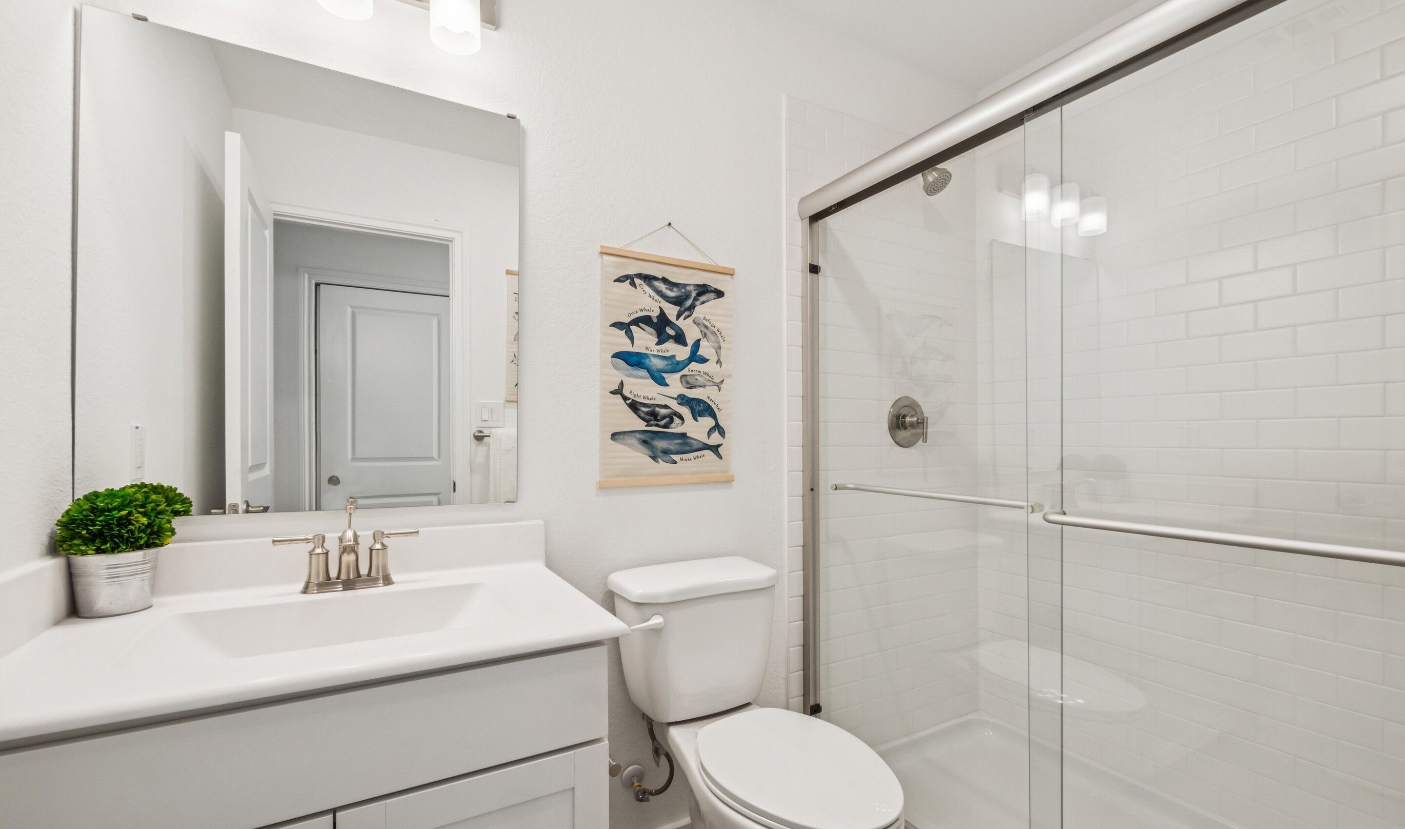 Bedroom 4 bath with brushed nickel accents