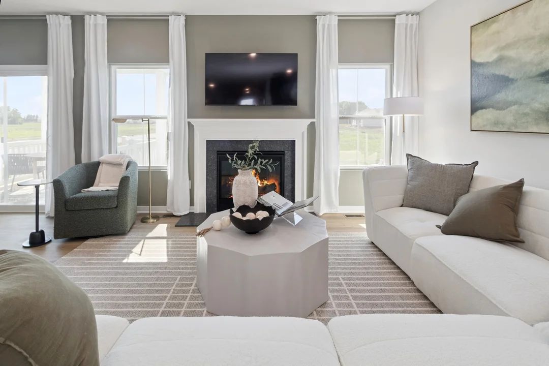 Great room with optional fireplace