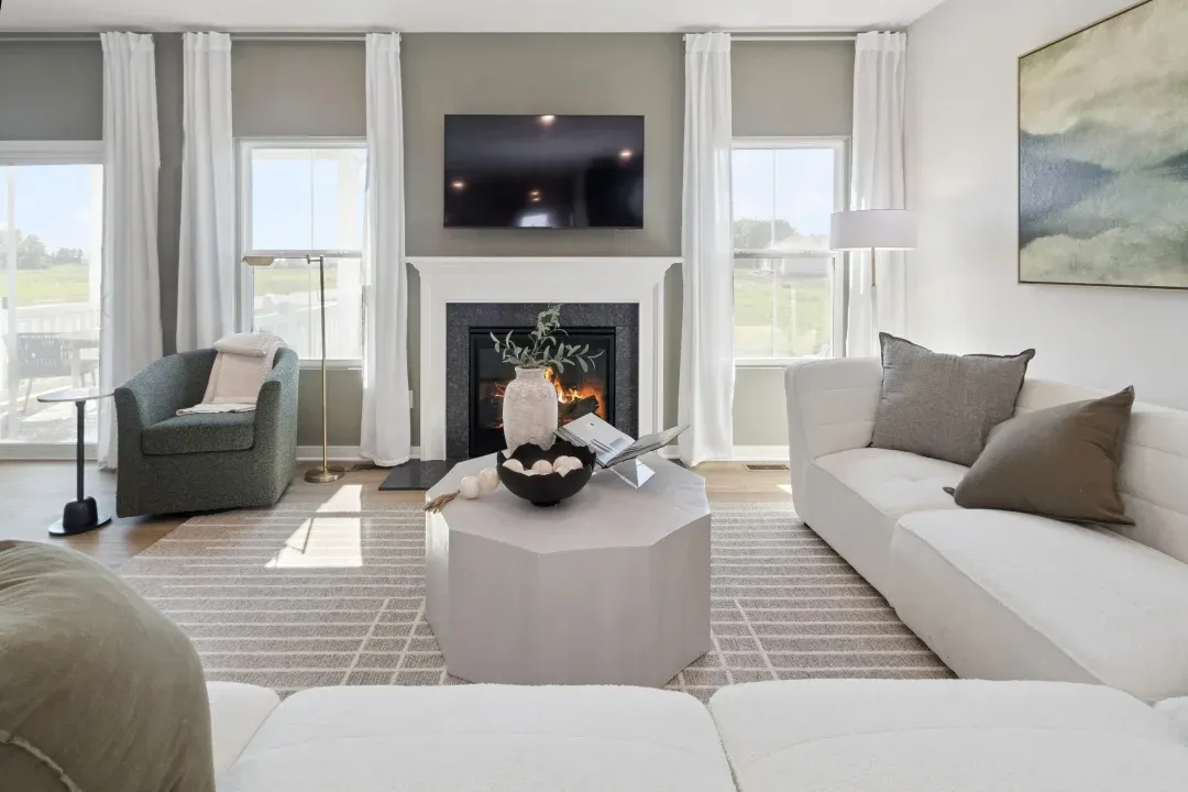 Great room with optional fireplace