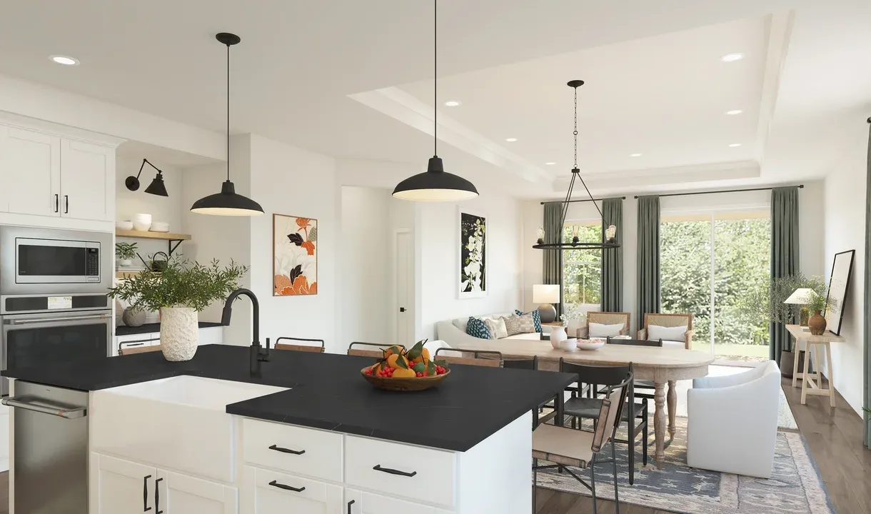 Kitchen overlooking great room