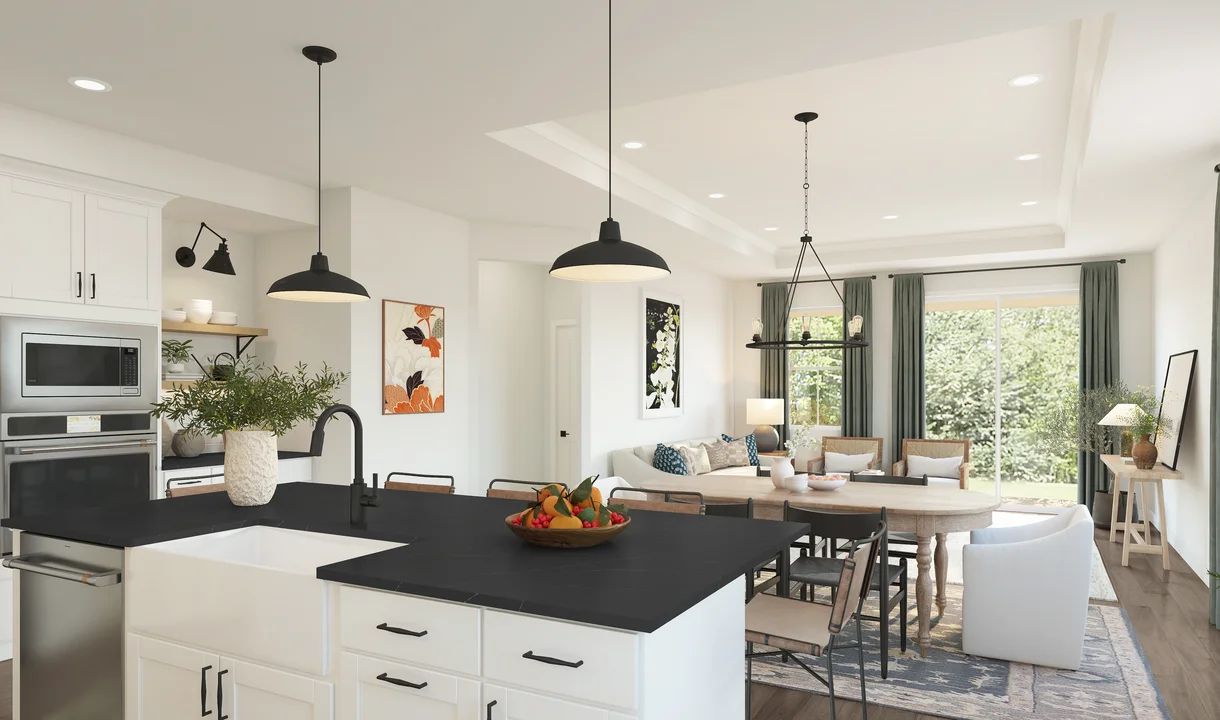 Kitchen overlooking great room
