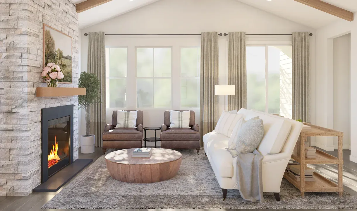 Great room with optional fireplace