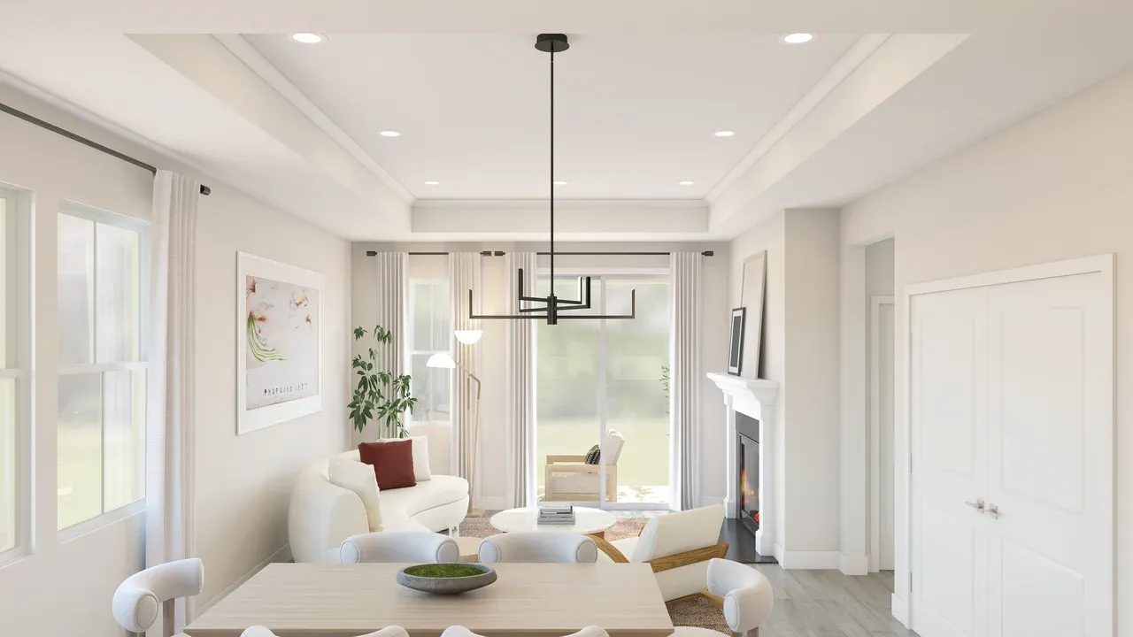 Ceiling treatment in main living area