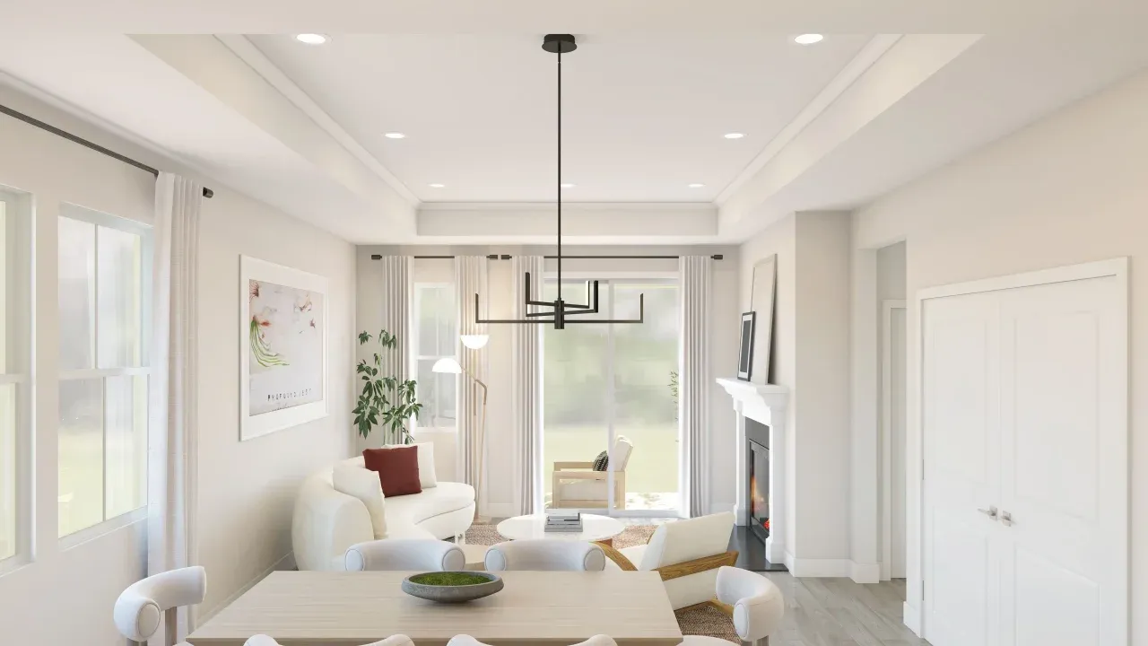 Ceiling treatment in main living area