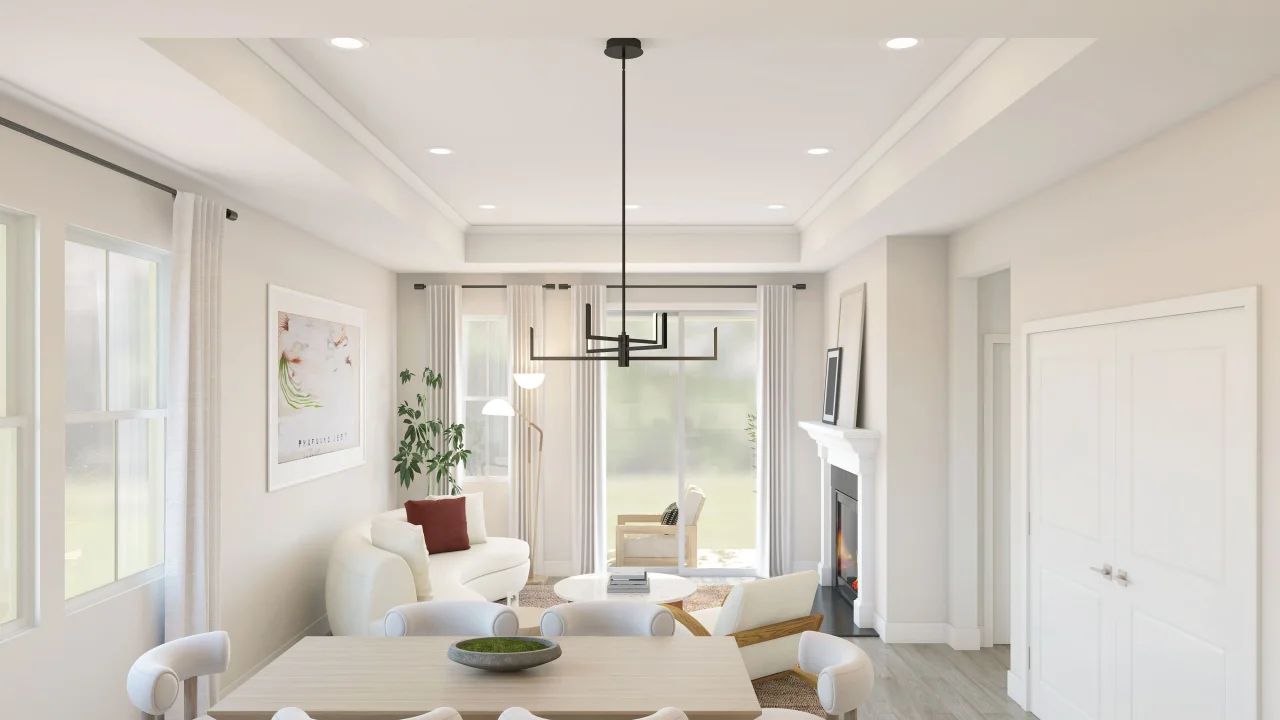 Ceiling treatment in main living area