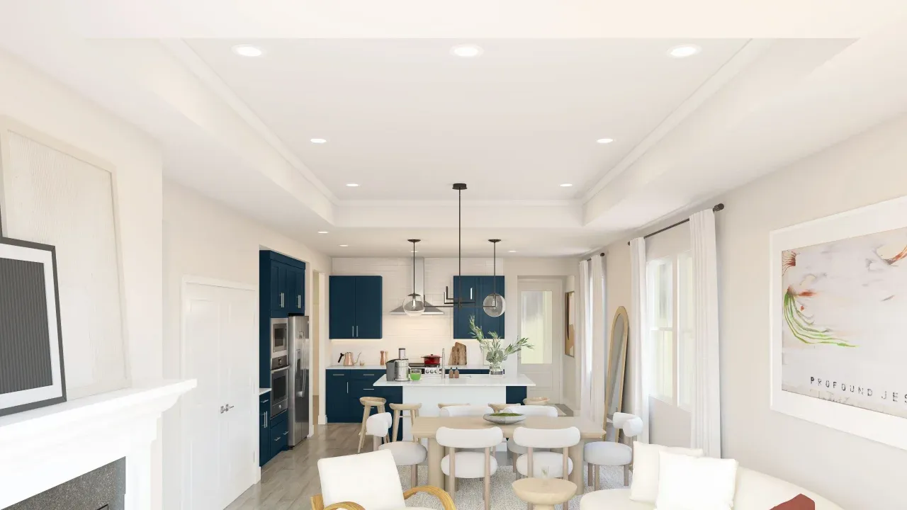 Ceiling treatment in main living area