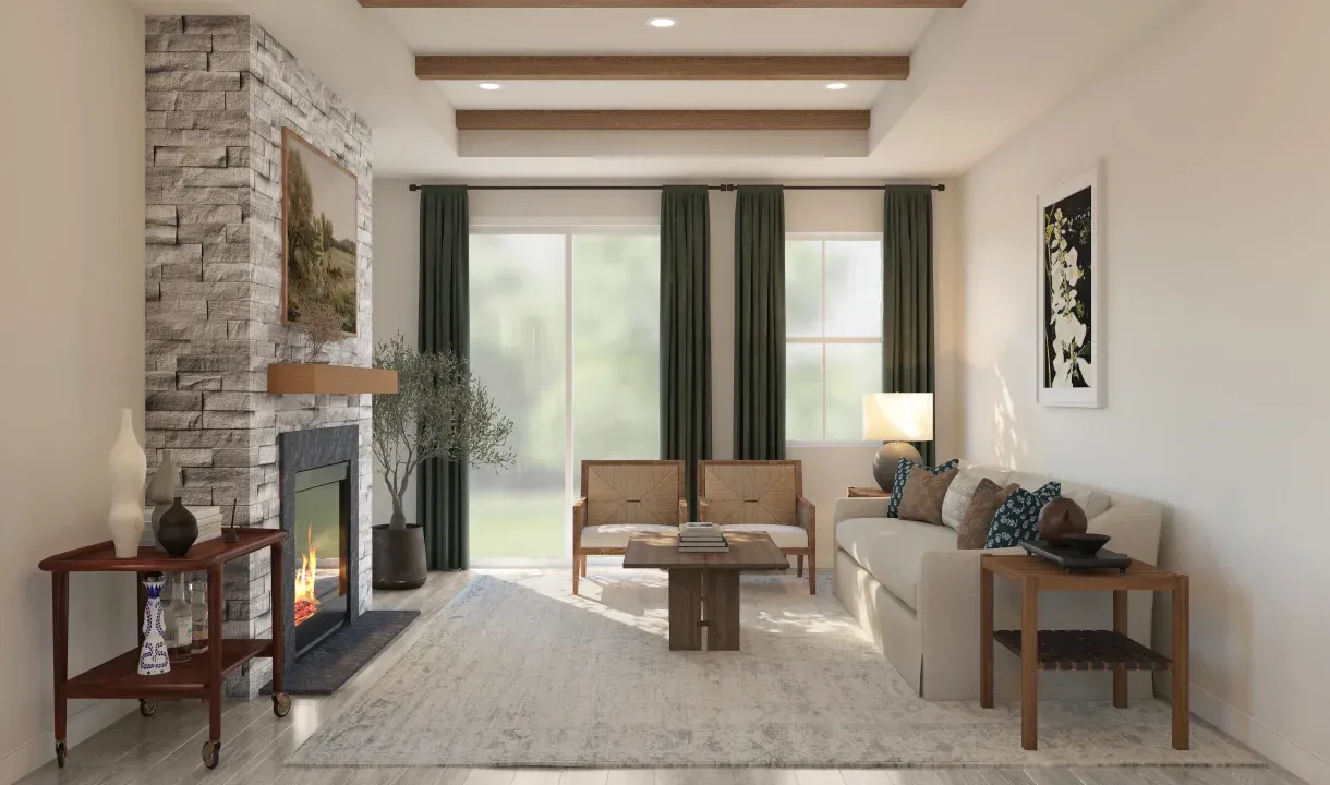 Great room with optional fireplace