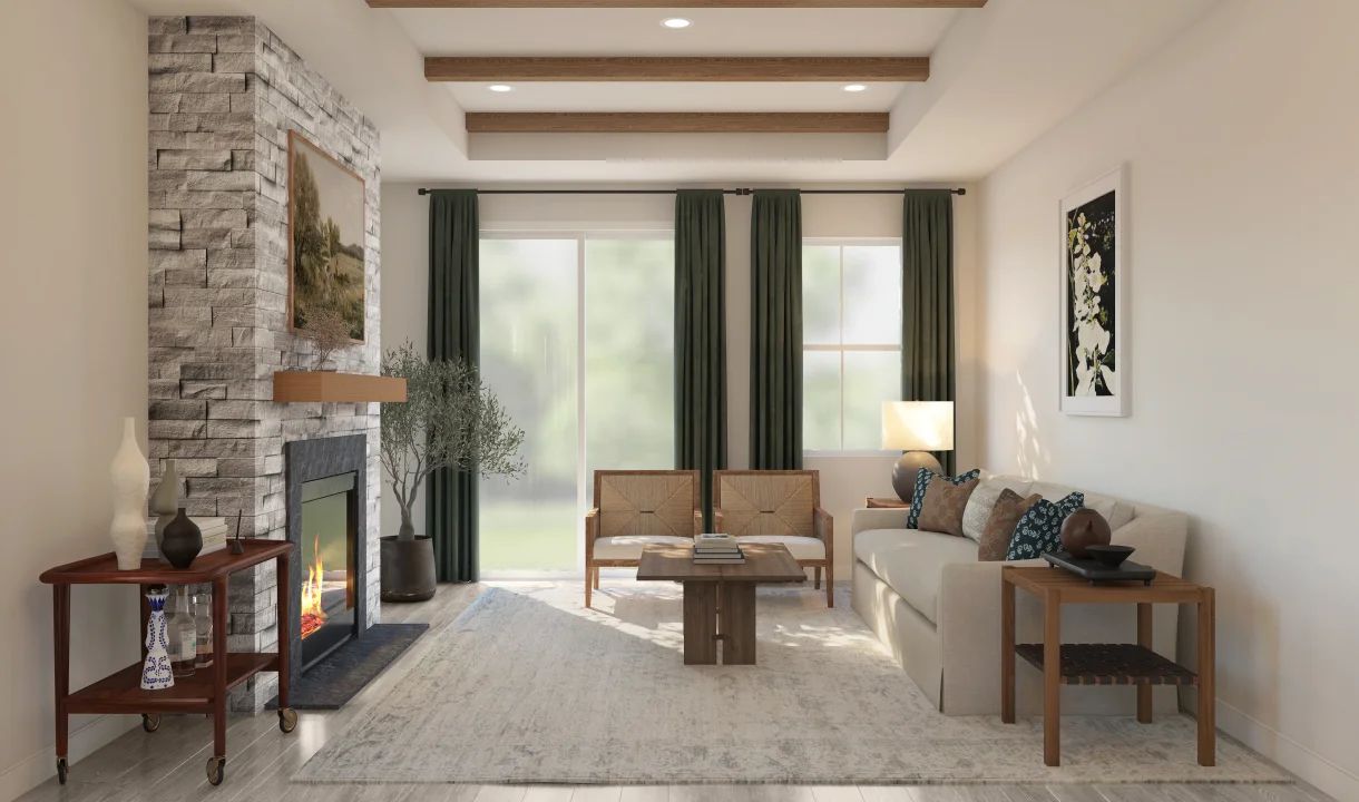 Great room with optional fireplace